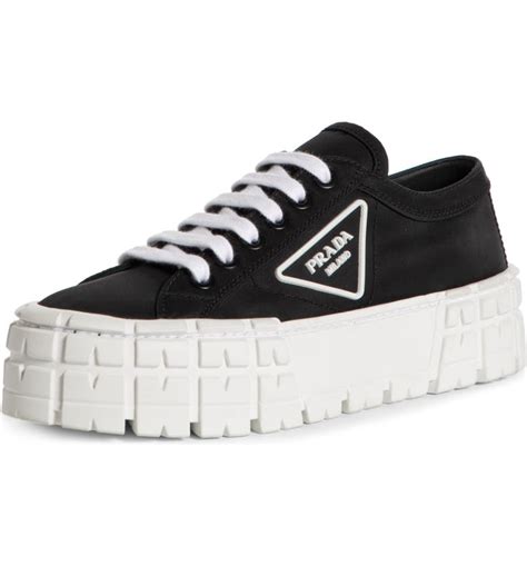 prada logo platform sneaker|prada platform sneakers women.